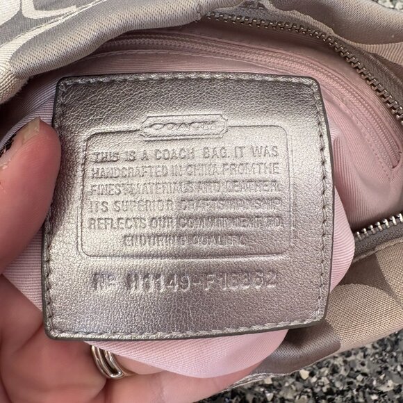 Coach Silver and Gray Shoulder Bag - Picture 11 of 11